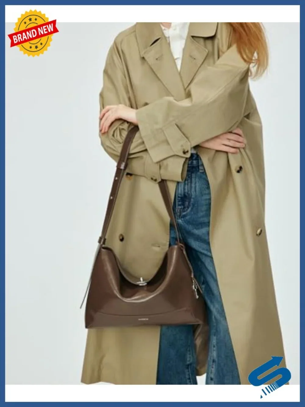 Genuine Leather Hobo Bag Women's Shoulder Bag Designer Work Tote Adjustable